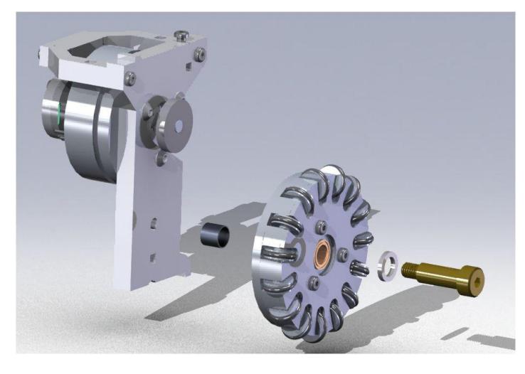 Fig. 4. Rendering of new wheel mounting assembly