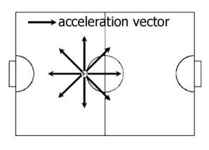 (a) Acceleration vectors