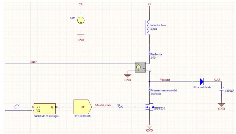 Fig. 21. Circuit for hysteresis method