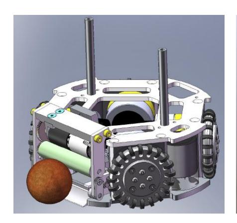 Fig. 2. Parsian's Robot's 2010 (left) and 2011 (right) Mechanical Design