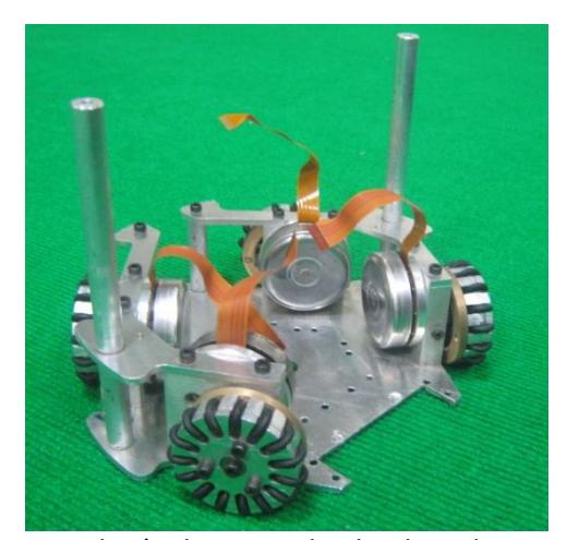 Fig. 3 Robot's chassis with wheels and motors