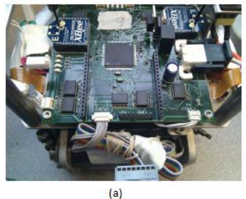 Fig. 6: (a) 2 XBee's on the Main Board (b) Mounted Boost Converter