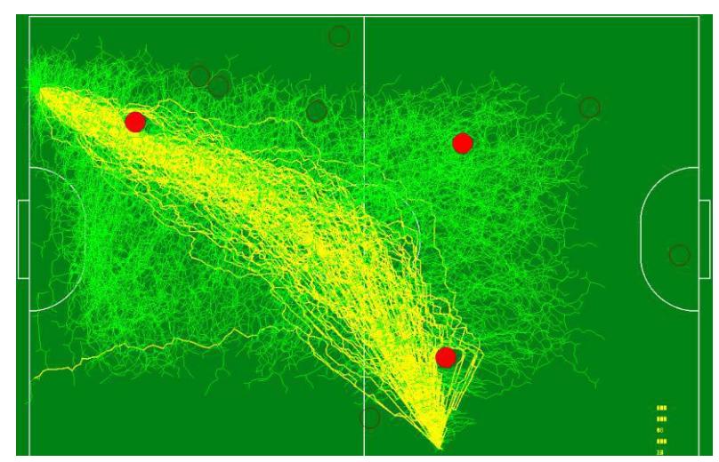 Fig. 5. The result of finding important obstacles
