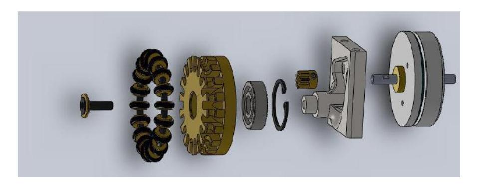 Fig.1. Omni-directional wheel structure.