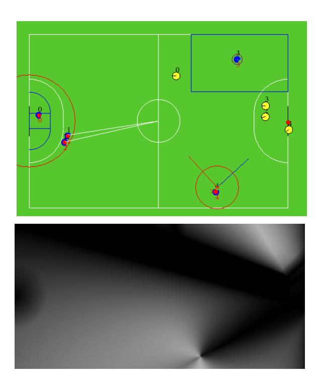 Fig. 9. (a) A screenshot of monitor (b) Output of positioning evaluation system.