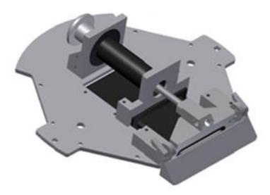 Lower plate showing kick and chip devices