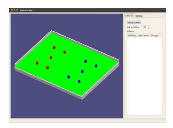 Fig. 2: Simulator mockup with full visualization and physics.