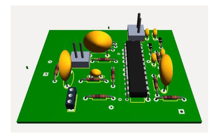 Fig 2.2(b) 3D model of L6235 circuitry implemented for motor control