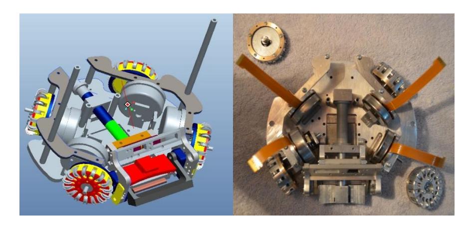 Fig 3.1: Assembly of robot in Pro-E Fig 3.2: Fabricated assembly