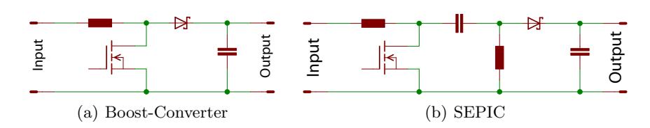 Fig. 8. Principle circuit diagrams of switching power supplies