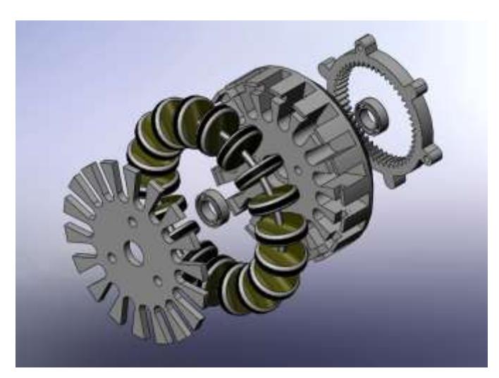 Fig. 2. 3D figure of the robot wheel