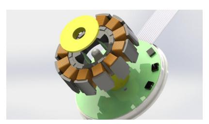 [Problem: fracture in connections between the coil and main structure of motor that causes the hall sensors to brake]