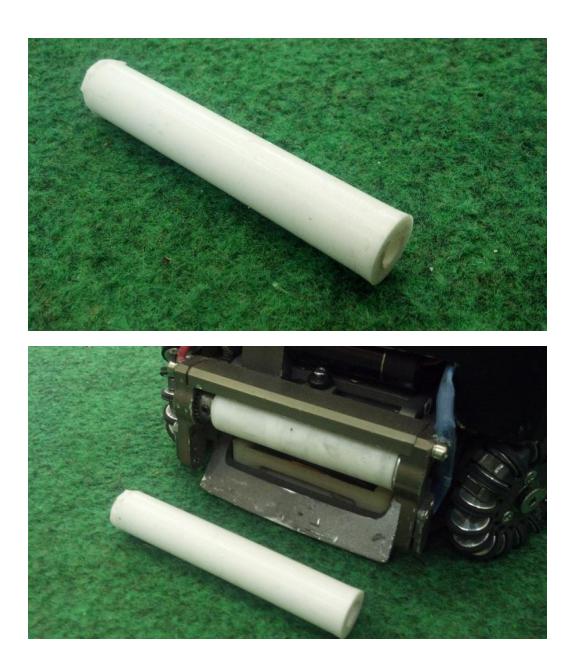 Silicon made tube separately and mounted on real robot