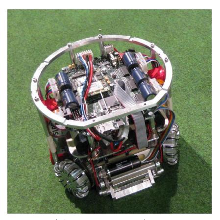 Fig. 1: The TIGERS soccer robot, old and new version
