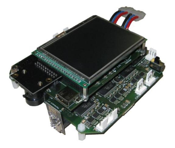 Fig. 2: Mainboard with mounted TFT, camera and wireless module