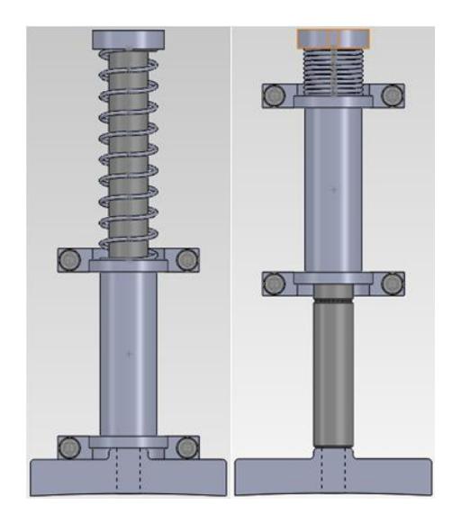 Fig. 1: 2013 Solenoid Design, with plunger in and out