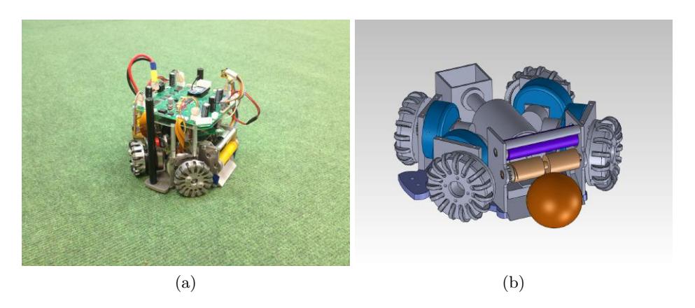 (a) BRocks robot, (b) Technical drawing of BRocks robots.
