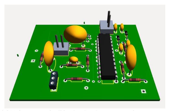 Fig 2.2(b) 3D model of L6235 circuitry implemented for motor control