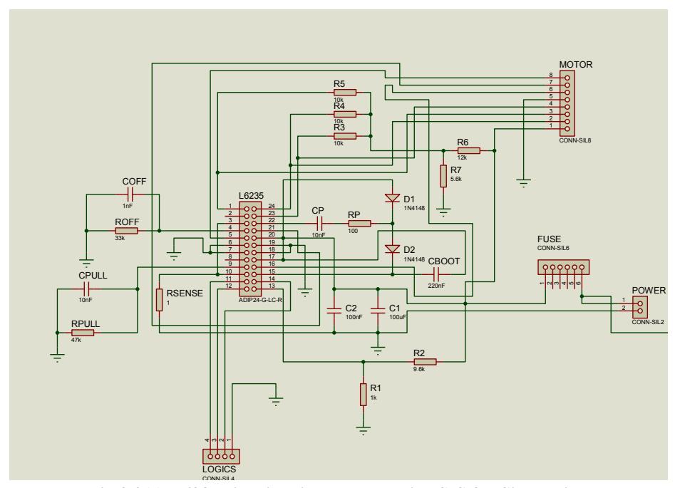 Fig 2.2(c) L6235 circuitry implemented in ISIS for Simulation