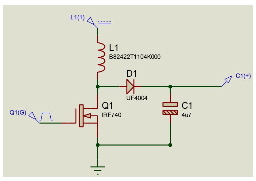 Fig 2.4 (b) ISIS Design of BOOST circuit
