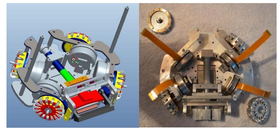 Fig 3.1: Assembly of robot in Pro-E Fig 3.2: Fabricated assembly