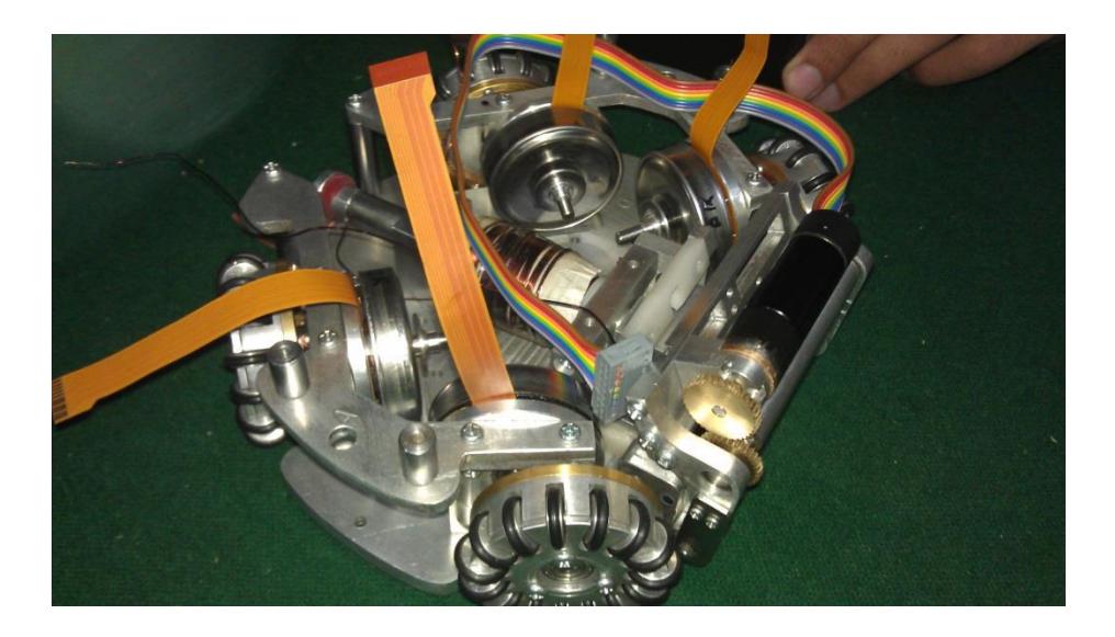 Fig 3.3 Complete Assembly with Dribbler Mechanism
