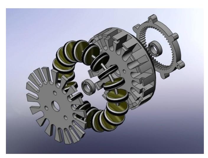 3D figure of the robot wheel