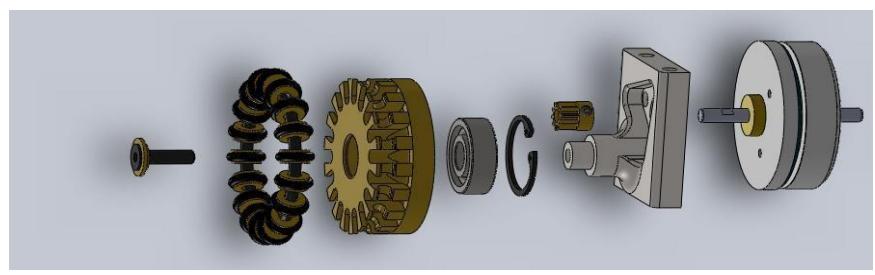 Omni-directional wheel structure.