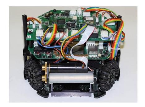 Current robot developed in 2012 (Left: without cover, Right: with cover)
