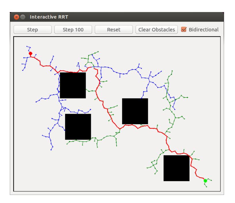 Fig. 7. Screenshot of the interactive RRT viewer
