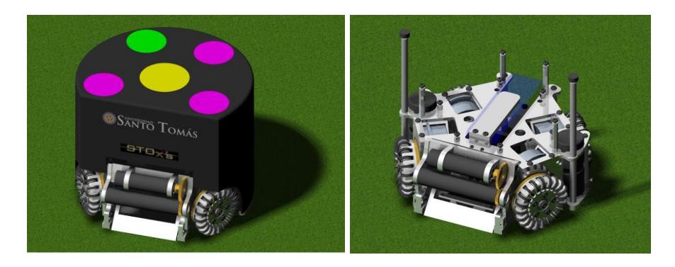 Fig. 1. Computational representation of one robot of the STOx's3rd generation