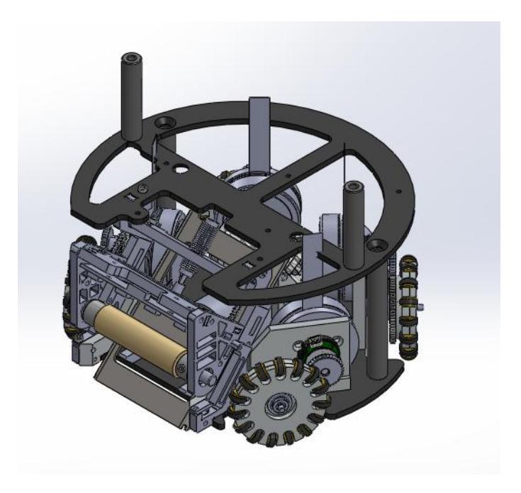 Isometric view of mechanical assembly