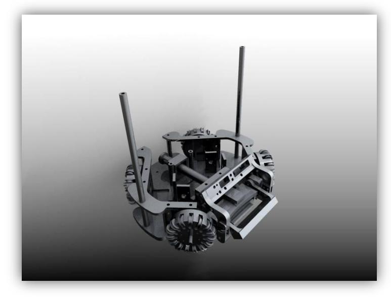 3D Design of Complete wheel assembly and Chasses.