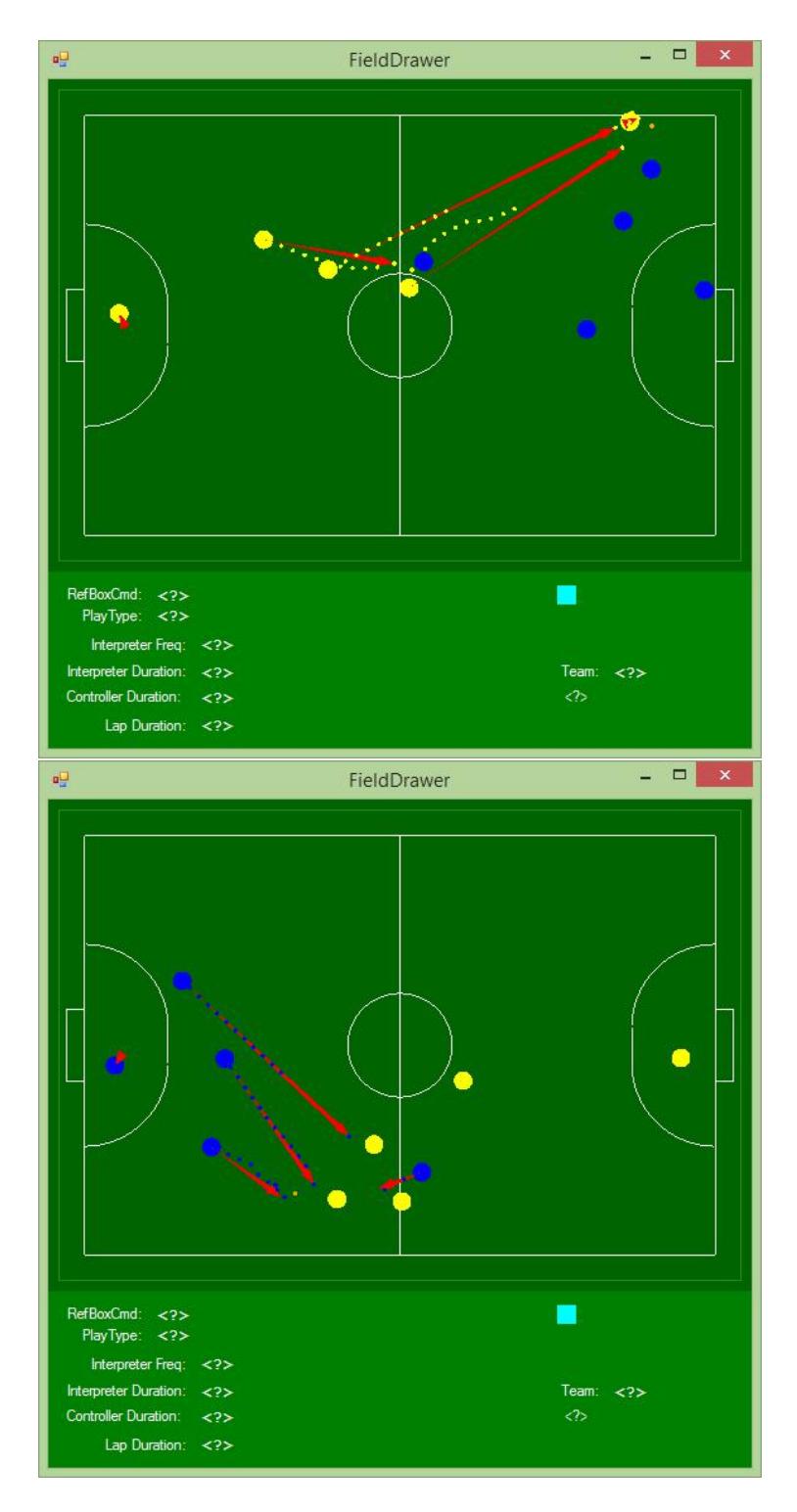 Fig. 6. Screenshots of our simulator.