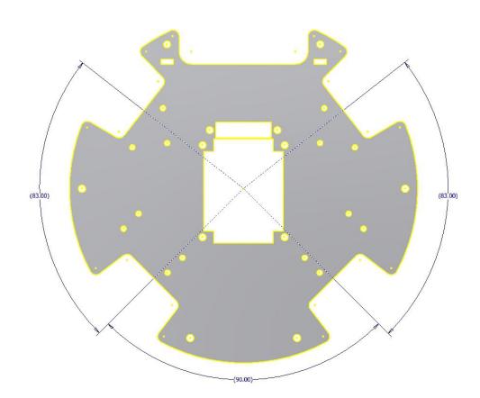 Fig. 3. Demonstration of Angles Between Wheels