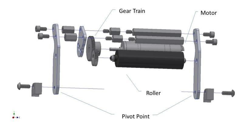 Fig. 6. Exploded View of the dribbler.