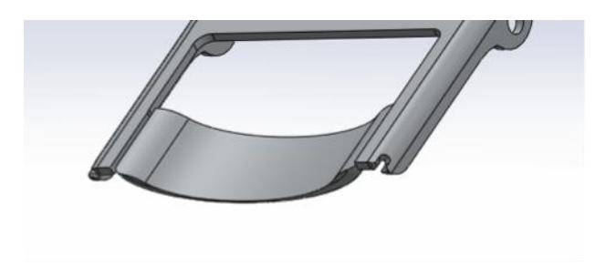 Curved chipper plate.