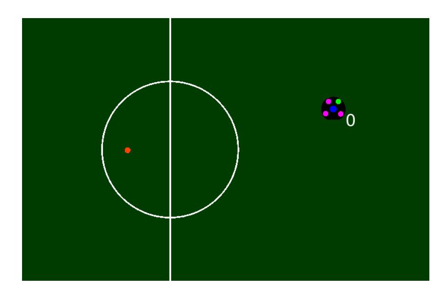 Fig. 7. Test setup for robotTimeToBall calculation