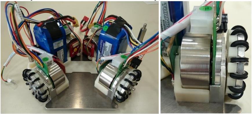 Fig. 3. Test robot using 70 Watt motor and 70 Watt motor unit