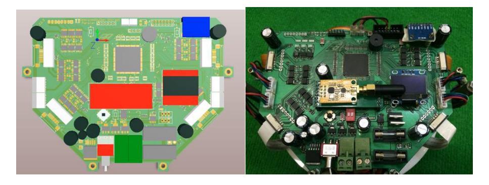 (Left) 3D design & (Right) real hardware