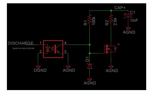 Capacitor discharge circuitry design number 1.