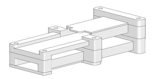 Fig. 4. Structure of solenoid bobbins made by 3D printing (from ABS resin)