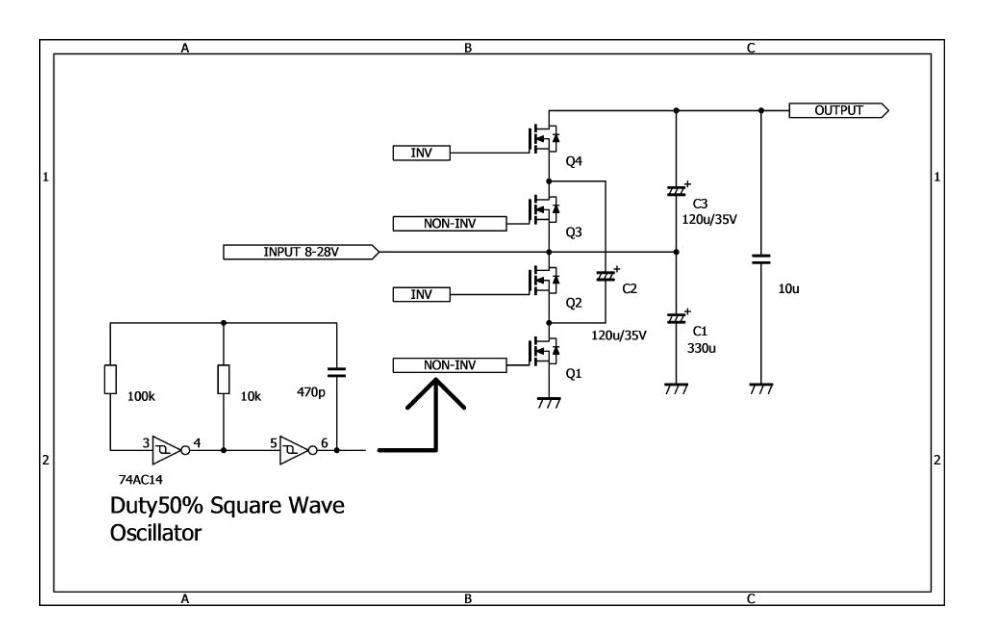 Fig. 8. The circuit diagram of booster-circuit