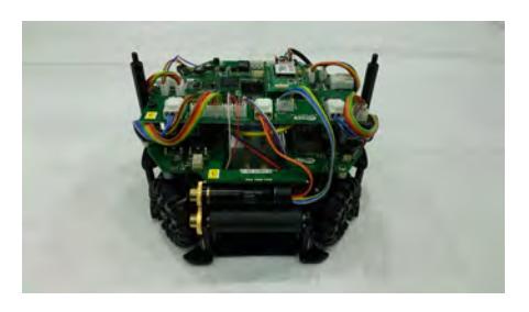 Current robot (developed in 2016) (Left: without the cover, Right: with the cover)