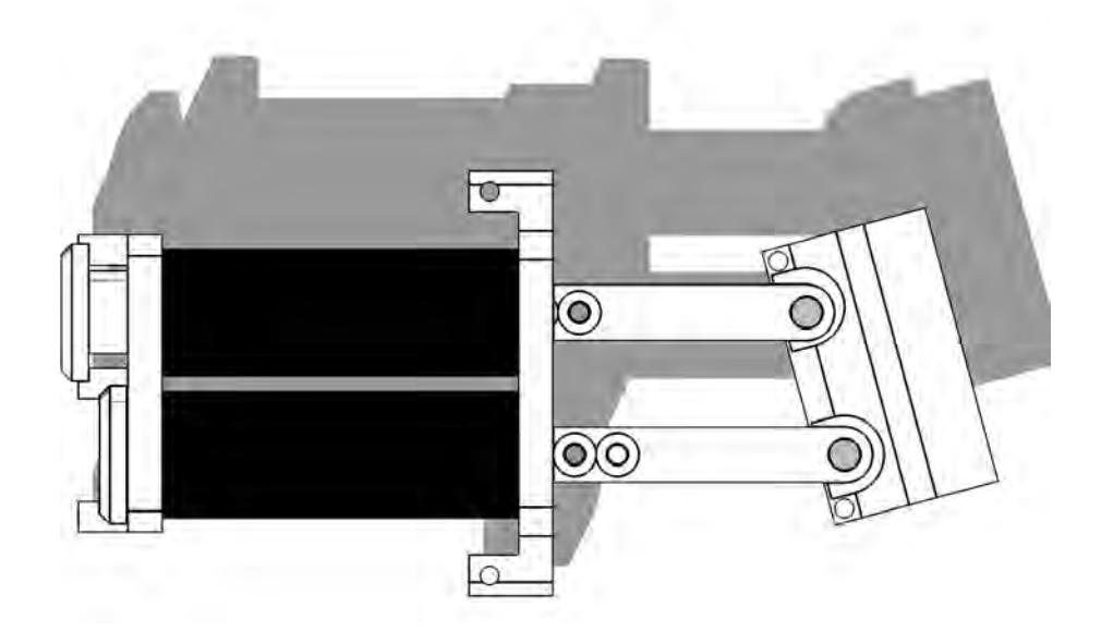 Fig. 3. Top view of the directed kick device scheme.