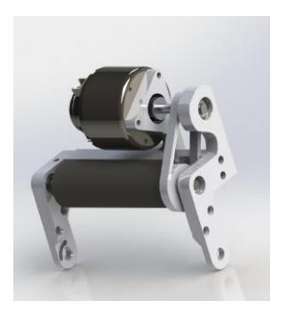 Fig. 5. Picture showing the robot's dribbler on CAD.