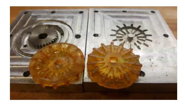 Fig. 4. View of the mold used to craft the internal gears.