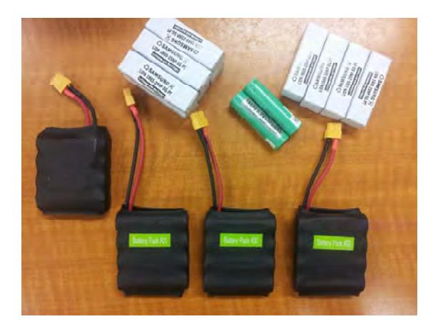Fig. 9. Battery pack assembly beside individual cells