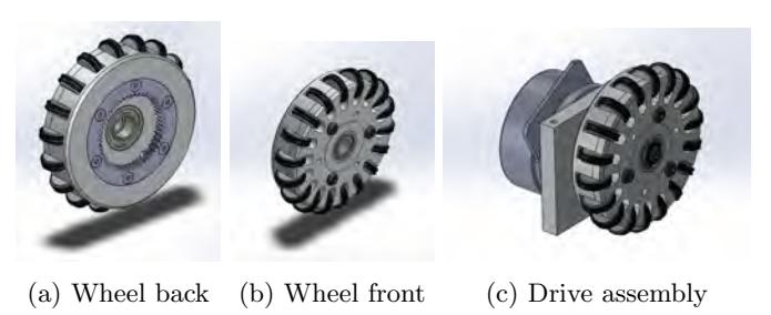 Fig. 2: The wheel design and drive assembly