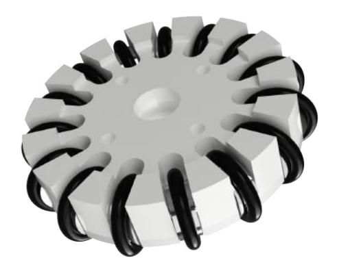 Fig. 3: Omnidirectional wheel back view